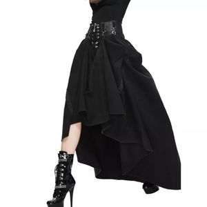 Devil Fashion Heavy Black Denim Convertible Skirt